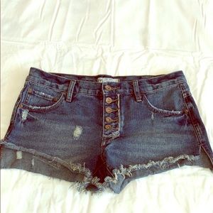 Distressed Free People jean shorts